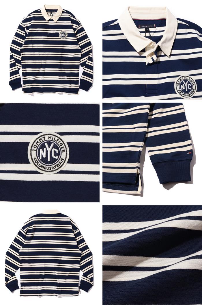 大きいサイズ メンズ TOMMY HILFIGER トミーヒルフィガー 長袖 ラガーシャツ ポロシャツ USA直輸入 mw0mw39682