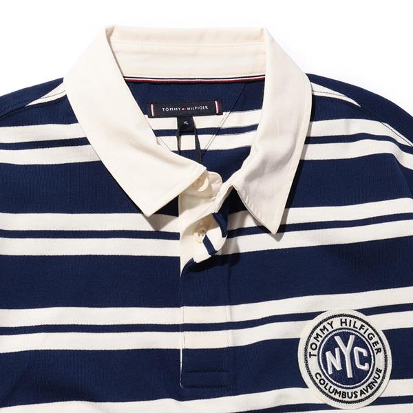 大きいサイズ メンズ TOMMY HILFIGER トミーヒルフィガー 長袖 ラガーシャツ ポロシャツ USA直輸入 mw0mw39682