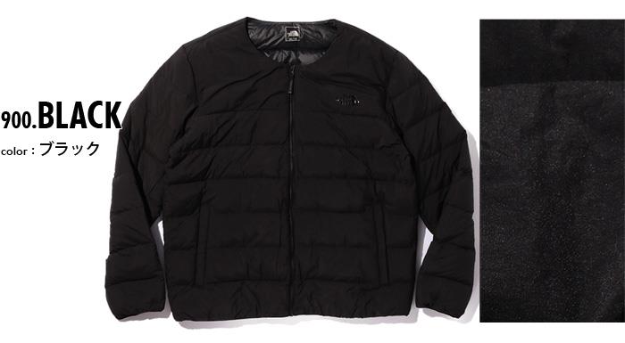 大きいサイズ メンズ THE NORTH FACE ノースフェイス ノーカラー ダウン ジャケット USA直輸入 nj1dr00a