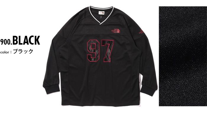 大きいサイズ メンズ THE NORTH FACE ノースフェイス Vネック ロング Tシャツ USA直輸入 nm5mr05j