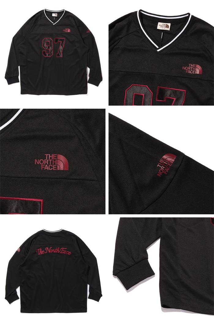 大きいサイズ メンズ THE NORTH FACE ノースフェイス Vネック ロング Tシャツ USA直輸入 nm5mr05j