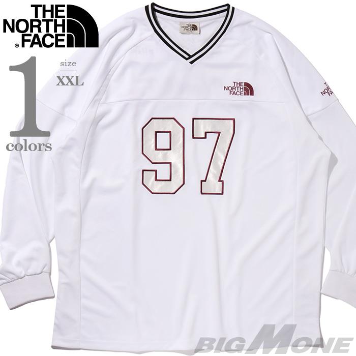 大きいサイズ メンズ THE NORTH FACE ノースフェイス Vネック ロング Tシャツ USA直輸入 nm5mr05k
