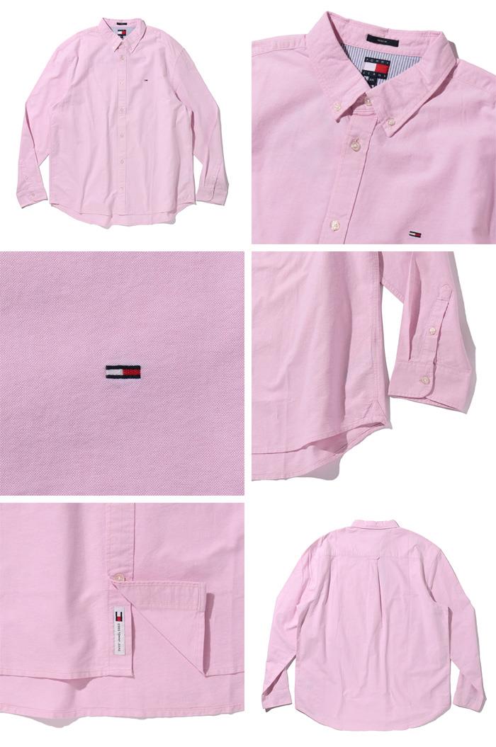 大きいサイズ メンズ TOMMY JEANS トミージーンズ オックスフォード ボタンダウン シャツ USA直輸入 dm0dm21298