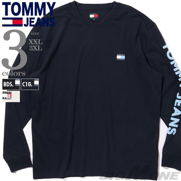 大きいサイズ メンズ TOMMY JEANS トミージーンズ ロング Tシャツ USA直輸入 dm0dm21591