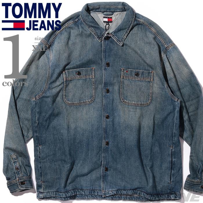 大きいサイズ メンズ TOMMY JEANS トミージーンズ デニム シャツ USA直輸入 dm0dm21918