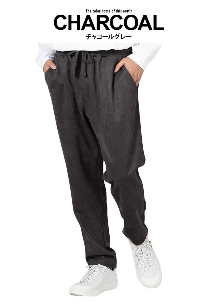 大きいサイズ メンズ DANIEL DODD ポリスウェード エンボス加工 パンツ 秋冬新作 azswp-250404 【t2503】