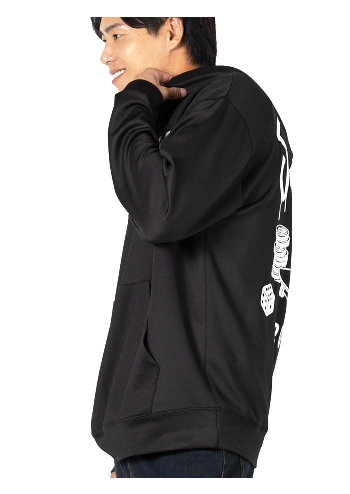 大きいサイズ メンズ UNMOMENT アンモーメント ストレッチ ダンボール 8ボールブラシ刺繍 プルオーバー パーカー 秋冬新作 12537007 【t2503】