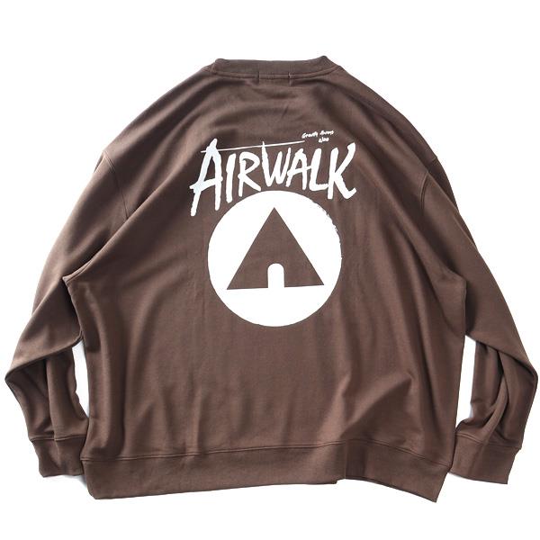 大きいサイズ メンズ AIRWALK エアウォーク プリント トレーナー 秋冬新作 awm53308az