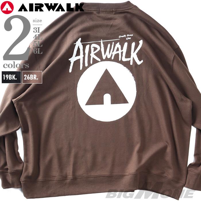 大きいサイズ メンズ AIRWALK エアウォーク プリント トレーナー 秋冬新作 awm53308az