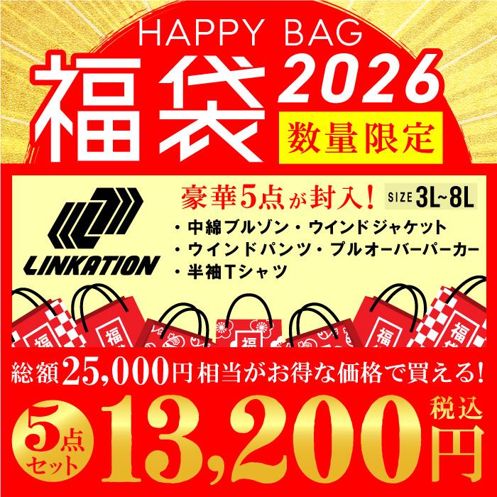 先行予約販売 大きいサイズ メンズ 3L 4L 5L 6L 8L LINKATION 2026年 福袋 数量限定 lk10000-25