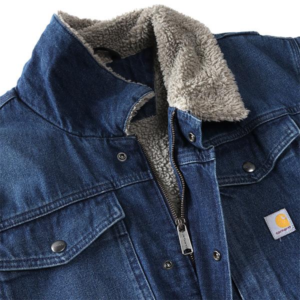 大きいサイズ メンズ CARHARTT カーハート 裏ボア デニム ジャケット Gジャン リラックスフィット USA直輸入 106323