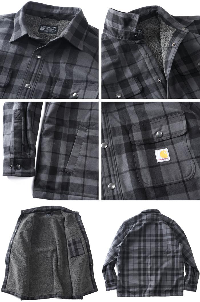 大きいサイズ メンズ CARHARTT カーハート 裏ボア フランネル シャツ リラックスフィット USA直輸入 107017