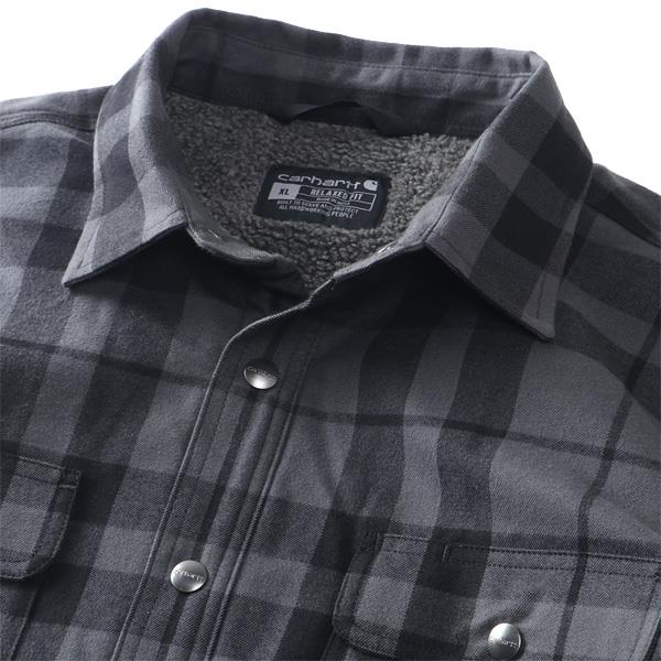 大きいサイズ メンズ CARHARTT カーハート 裏ボア フランネル シャツ リラックスフィット USA直輸入 107017