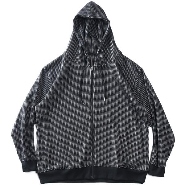 大きいサイズ メンズ PLEGGI プレッジ ビッグワッフル フルジップ パーカー 秋冬新作 65-78428-2