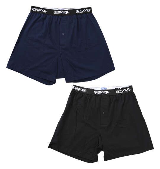 大きいサイズ メンズ OUTDOOR PRODUCTS 2Pニット トランクス ネイビー×ブラック 1249-5306-1 3L 4L 5L 6L 7L 8L