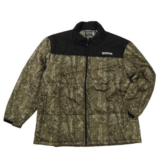 大きいサイズ メンズ OUTDOOR PRODUCTS デュスポ背裏アルミ 中綿 キルト ジャケット ブラウン 1253-5322-1 3L 4L 5L 6L 7L 8L