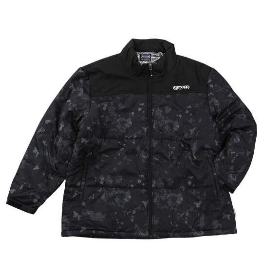 大きいサイズ メンズ OUTDOOR PRODUCTS デュスポ背裏アルミ 中綿 キルト ジャケット チャコール 1253-5322-2 3L 4L 5L 6L 7L 8L