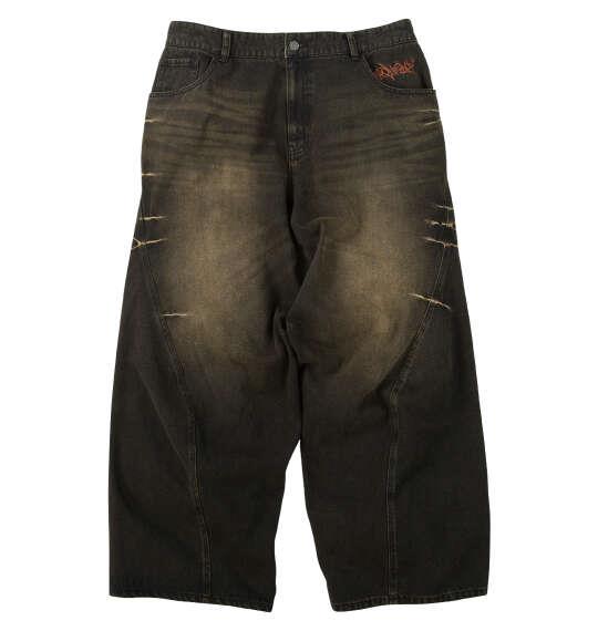 大きいサイズ メンズ SEQUENZ ウォッシュド デニム パンツ ブラック 1254-5340-2 3L 4L 5L 6L