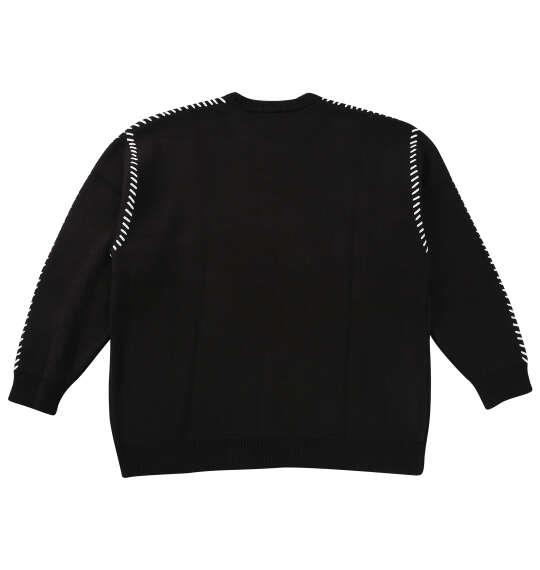 大きいサイズ メンズ PLES 7Gダブル ジャガード クルーネック セーター ブラック 1258-5380-2 3L 4L 5L 6L