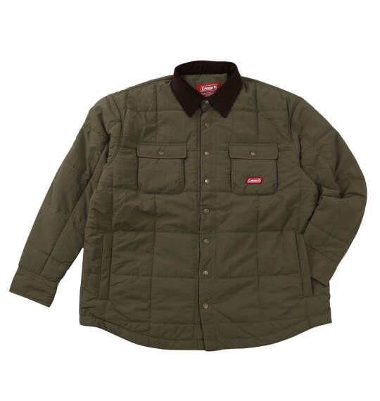 大きいサイズ メンズ Coleman キルトシャツ ジャケット カーキ 1273-5312-1 3L 4L 5L 6L