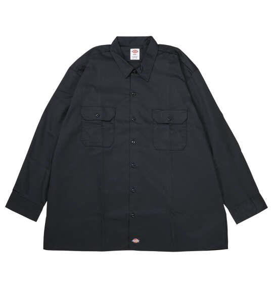大きいサイズ メンズ DICKIES 574 長袖 ワーク シャツ ブラック 1277-5300-2 2XL 3XL 4XL 5XL