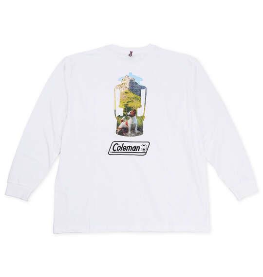 大きいサイズ メンズ Coleman 天竺ポケット付 長袖 Tシャツ オフホワイト 1278-5640-1 3L 4L 5L 6L