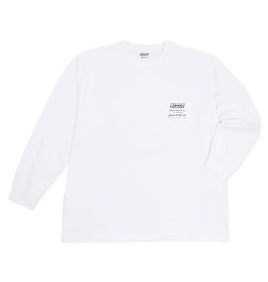 大きいサイズ メンズ Coleman 天竺ポケット付 長袖 Tシャツ オフホワイト 1278-5640-1 3L 4L 5L 6L