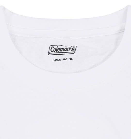 大きいサイズ メンズ Coleman 天竺ポケット付 長袖 Tシャツ オフホワイト 1278-5640-1 3L 4L 5L 6L
