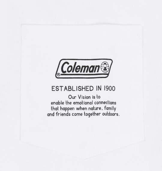 大きいサイズ メンズ Coleman 天竺ポケット付 長袖 Tシャツ オフホワイト 1278-5640-1 3L 4L 5L 6L