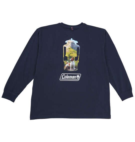 大きいサイズ メンズ Coleman 天竺ポケット付 長袖 Tシャツ ネイビー 1278-5640-2 3L 4L 5L 6L