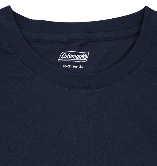 大きいサイズ メンズ Coleman 天竺ポケット付 長袖 Tシャツ ネイビー 1278-5640-2 3L 4L 5L 6L