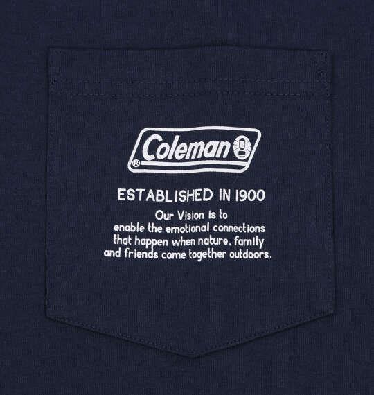 大きいサイズ メンズ Coleman 天竺ポケット付 長袖 Tシャツ ネイビー 1278-5640-2 3L 4L 5L 6L