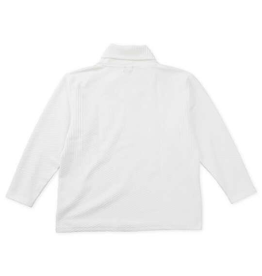 大きいサイズ メンズ TETE HOMME バイアスパネル柄 ボリュームネック 長袖 Tシャツ ホワイト 1278-5646-1 3L 4L 5L 6L