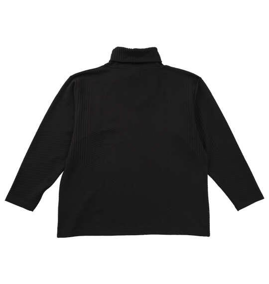 大きいサイズ メンズ TETE HOMME バイアスパネル柄 ボリュームネック 長袖 Tシャツ ブラック 1278-5646-2 3L 4L 5L 6L