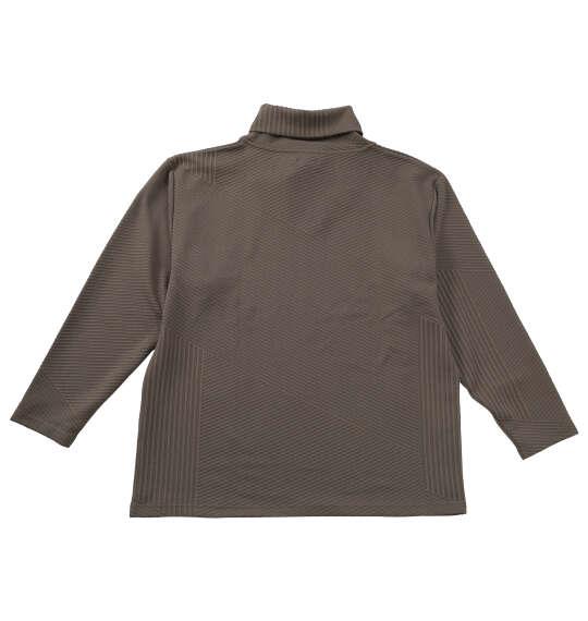 大きいサイズ メンズ TETE HOMME バイアスパネル柄 ボリュームネック 長袖 Tシャツ チャコール 1278-5646-3 3L 4L 5L 6L