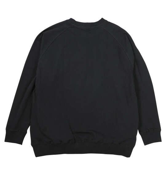 大きいサイズ メンズ EL.FO 無地裏毛 クルーネック トレーナー ブラック 1278-5681-2 3L 4L 5L 6L 8L