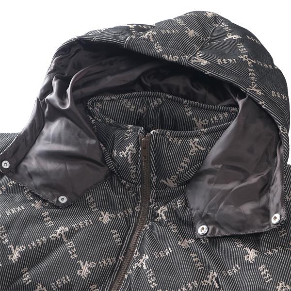 【fd1029】大きいサイズ メンズ RINGS リングス モノグラム柄 フード脱着 中綿 ブルゾン 秋冬新作 135640