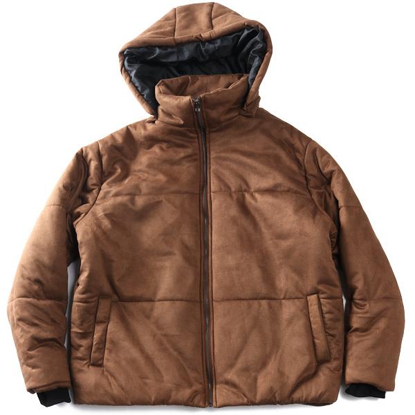 【fd1029】大きいサイズ メンズ Three Quarter フード脱着 ポリスウェード 中綿 ブルゾン 秋冬新作 kmw-54315az