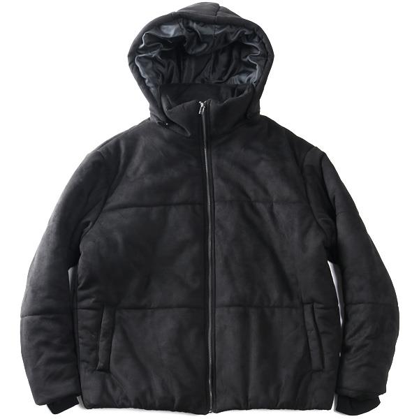 【fd1029】大きいサイズ メンズ Three Quarter フード脱着 ポリスウェード 中綿 ブルゾン 秋冬新作 kmw-54315az