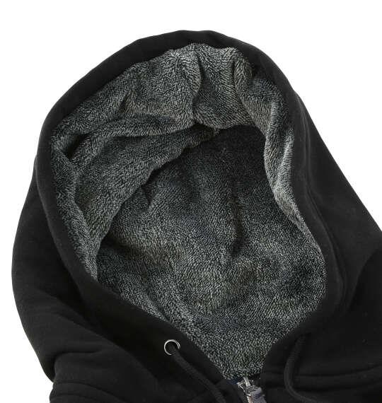 大きいサイズ メンズ OUTDOOR PRODUCTS 裏起毛 フルジップ パーカー ブラック 1258-5314-2 3L 4L 5L 6L 7L 8L