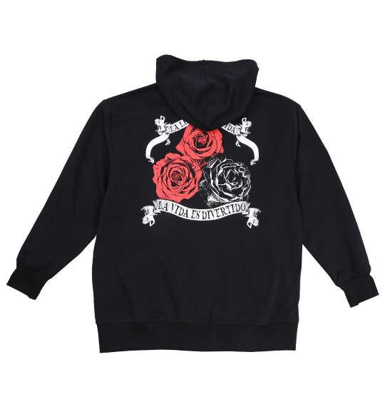 大きいサイズ メンズ 新日本プロレス エル・デスペラード「LA LUCHA ES LA VIDA」 フルジップ パーカー ブラック 1278-5671-1 3L 4L 5L 6L 8L