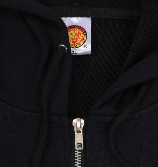 大きいサイズ メンズ 新日本プロレス エル・デスペラード「LA LUCHA ES LA VIDA」 フルジップ パーカー ブラック 1278-5671-1 3L 4L 5L 6L 8L