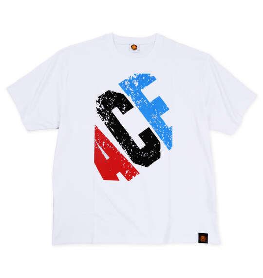 大きいサイズ メンズ 新日本プロレス 棚橋弘至「BIG ACE」 半袖 Tシャツ ホワイト 1278-5673-1 3L 4L 5L 6L 8L