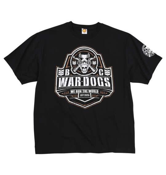 大きいサイズ メンズ 新日本プロレス BULLET CLUB WAR DOGS「WE RUN THE WORLD」 半袖 Tシャツ ブラック×ゴールド 1278-5676-1 3L 4L 5L 6L 8L