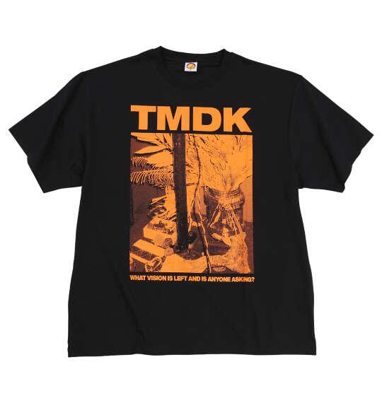 大きいサイズ メンズ 新日本プロレス TMDK「VISION」 半袖 Tシャツ ブラック×オレンジ 1278-5677-1 3L 4L 5L 6L 8L