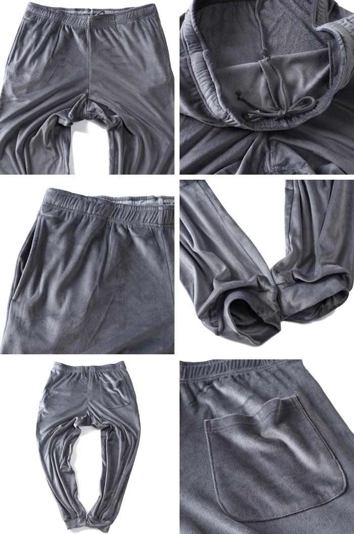 大きいサイズ メンズ Three Quarter ストレッチ ベロア 裏起毛 パンツ 秋冬新作 kmw-54016az