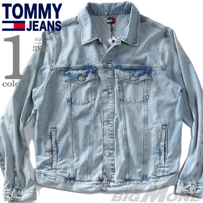 大きいサイズ メンズ TOMMY JEANS トミージーンズ デニム ジャケット Gジャン USA直輸入 dm0dm21242