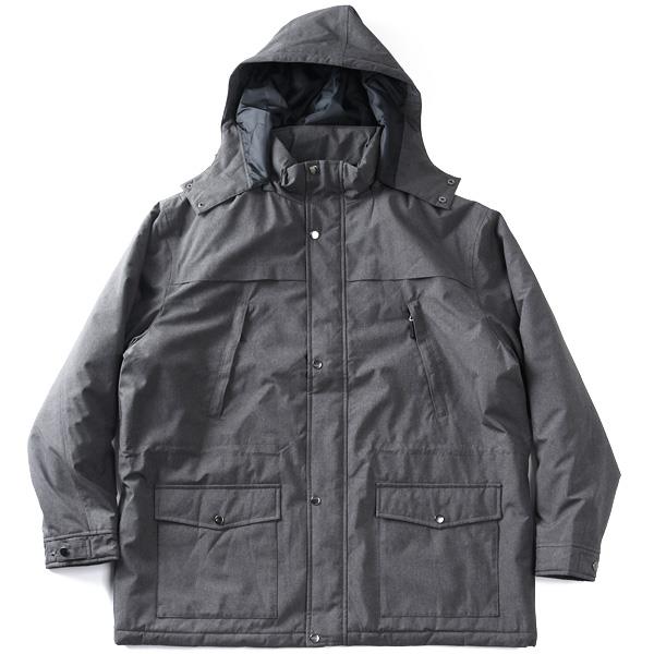 大きいサイズ メンズ Three Quarter フード脱着 中綿 ミドル ハーフコート 防風 撥水 秋冬新作 kmw-54906az