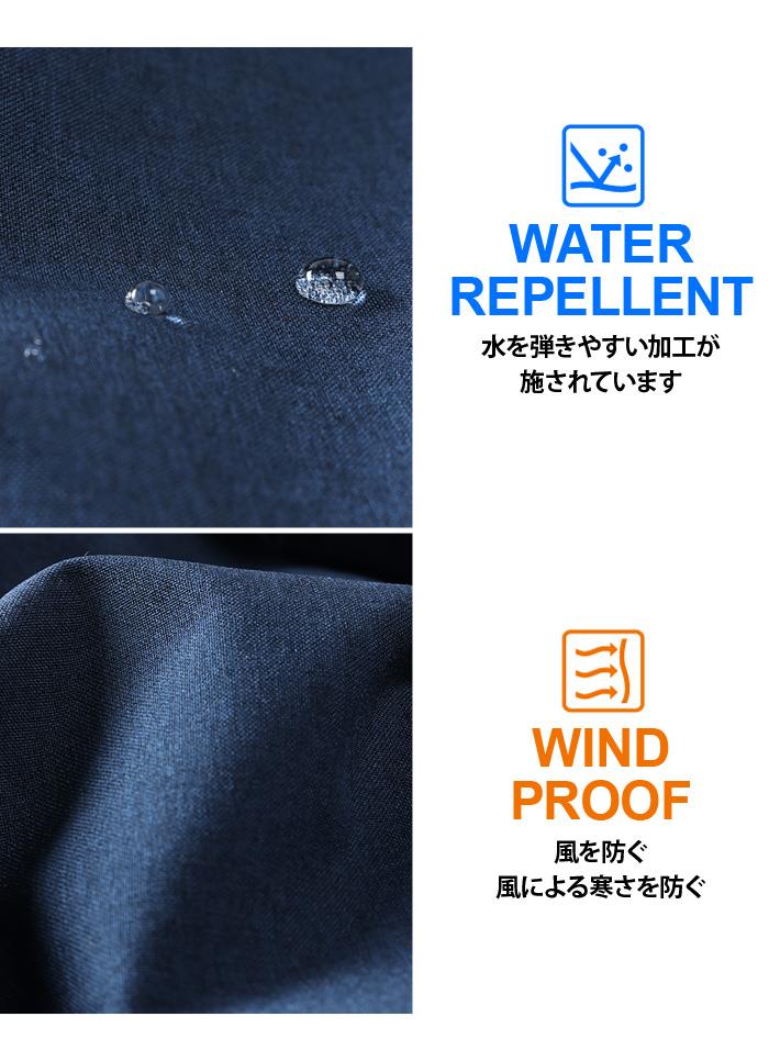 大きいサイズ メンズ Three Quarter フード脱着 中綿 ミドル ハーフコート 防風 撥水 秋冬新作 kmw-54906az