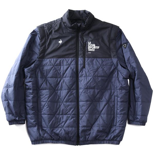 大きいサイズ メンズ LE COQ SPORTIF GOLF ルコックスポルティフ 2WAY袖脱着 中綿 ブルゾン 防風 保温 撥水 ゴルフウェア 秋冬新作 lg5fwbb1m